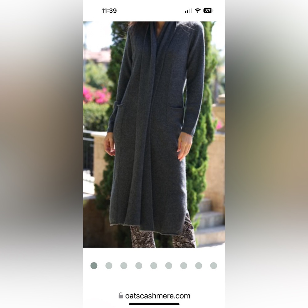 Women's Gray Cardigan long sweater. Super cozy.